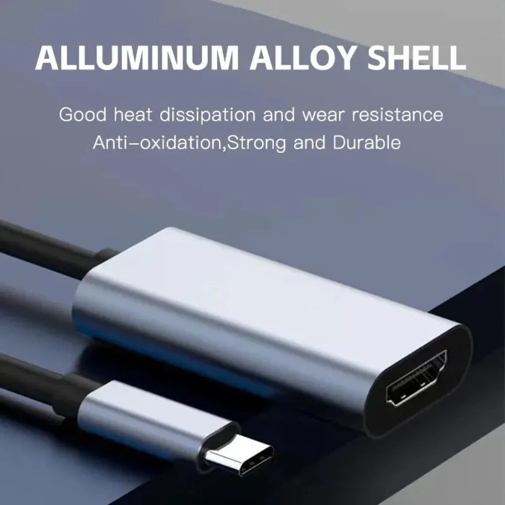 4K USB-C to HDMI Adapter – USB 3.1 Type-C Male to HDMI Female Converter for MacBook, iPad, Galaxy, Laptop & TV