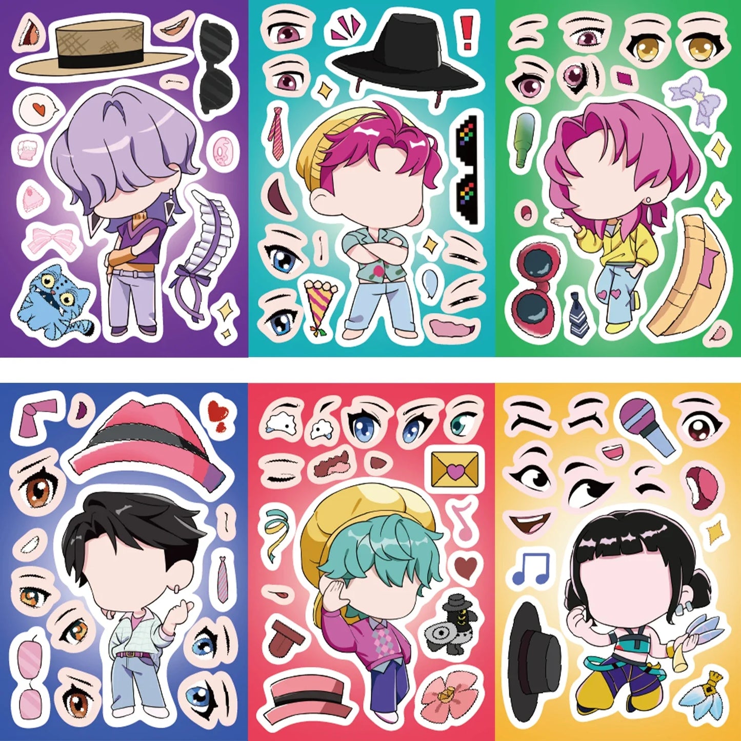 MINISO Kpop Demon Hunter Stickers — 8/32 Sheets Huntrix Scrapbook, Phone, Notebook Decoration & Party Favors Gift