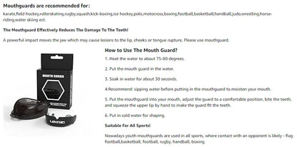 Professional Sports Mouthguard - Boxing, MMA, Muay Thai Training Tooth Protection Set for Kids & Adults