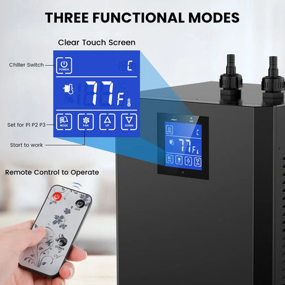 Aquarium Chiller 79Gal 1/3 HP - Water Chiller for Home Use, Hydroponics, Axolotl, Fish, Coral, Shrimp, 110V with Pump and Pipe
