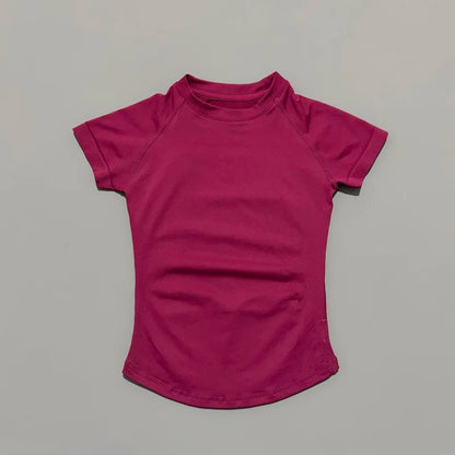 Women’s Seamless Sports Top – Short Sleeve Slim Fit Yoga & Gym Running Fitness Activewear T-Shirt Athletic Workout Tee