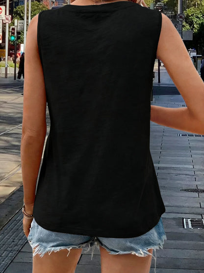 2026 Women’s V-Neck Sleeveless Camisole - Loose Fit Solid Color Casual Versatile Summer Top