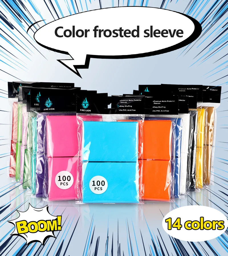 100PCS Matte Card Sleeves 66x91mm — Frosted Trading Card Protectors for MTG & TCG Game Cards
