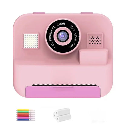 Children's Mini Digital Camera – Thermal Printing, Image Stabilization & 32GB Card Included