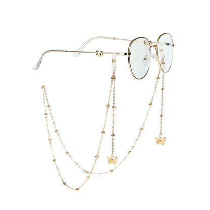 New Fashion Women's Eyeglass Chain - Hollow Star & Pearl Beaded Lanyard for Sunglasses & Reading Glasses, Neck Strap Holder