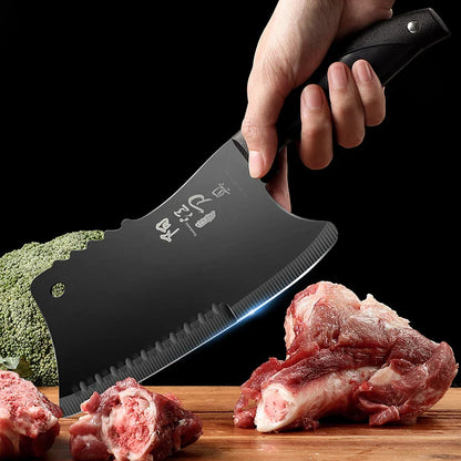 XTL Bone Knife - Dual Purpose Sharp Kitchen Knife, Chef's Commercial Bone Chopping Knife for Household Use