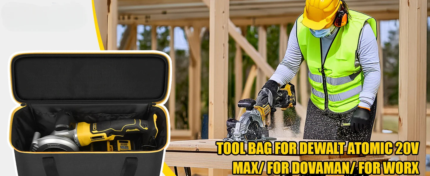 Hard Tool Carrying Case for DEWALT 20V Max & Compatible Circular Saws – Protective Organizer Bag (Case Only)