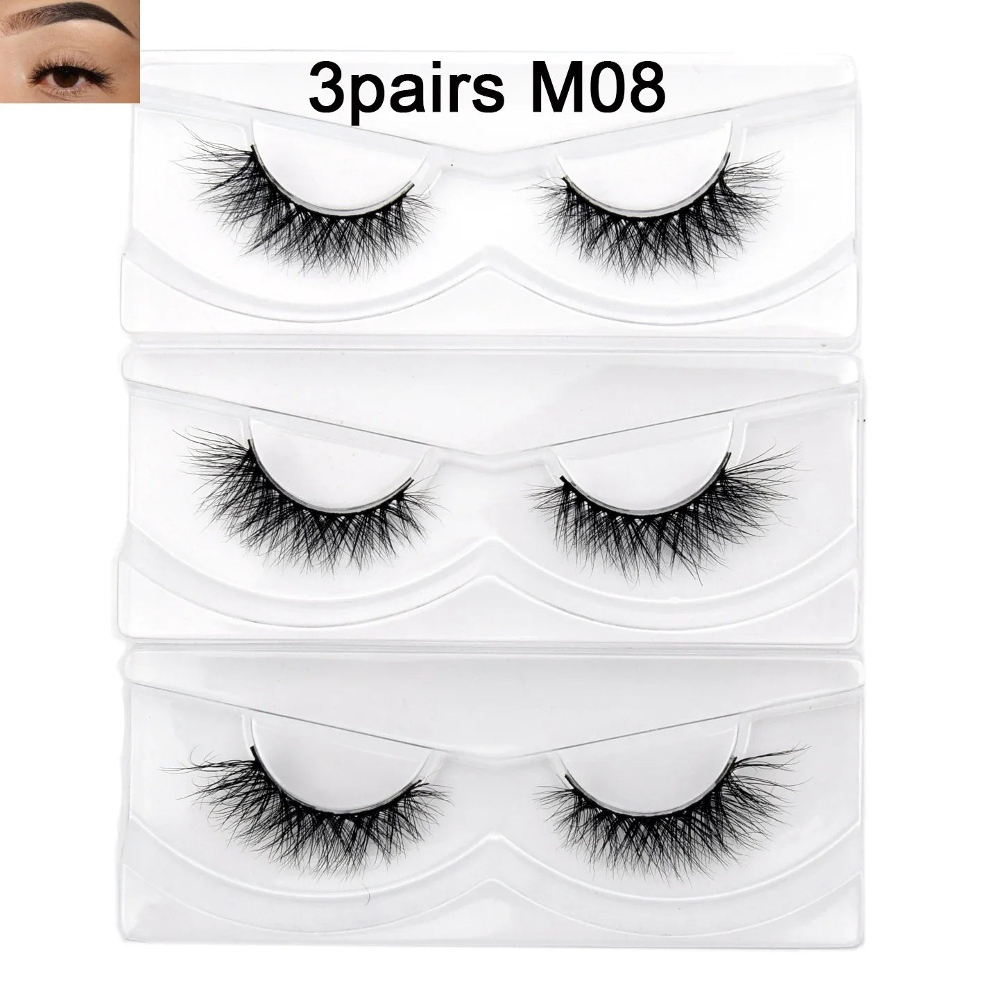 Visofree 13mm 3D Mink Eyelashes – Natural Long Handmade Cruelty-Free False Lashes for Makeup G04