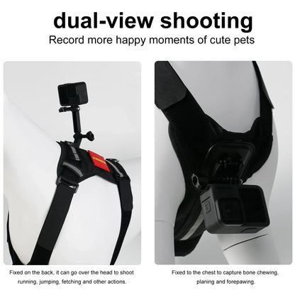 Sheingka Adjustable Sports Camera Chest Strap – Dog Harness Holder for GoPro Hero 4–12
