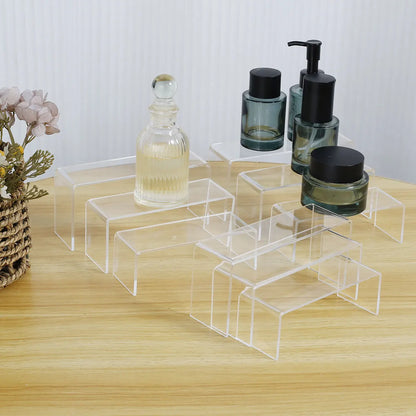 3/6/9PCS Acrylic Display Stand — Transparent Organizer for Perfume, Dolls & Jewelry