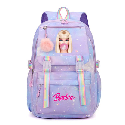 New Barbie Kids School Backpack – Canvas Travel & Laptop Bag for Boys, Girls & Teenagers