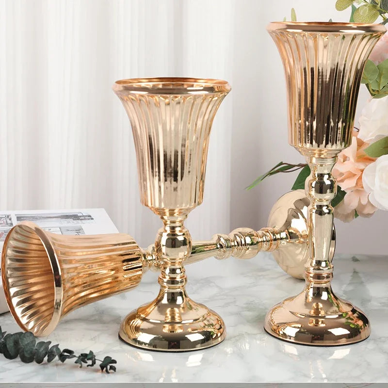 Retro Wrought Iron Flower Pots — Wedding, Dried Flower & Home Decoration Vases for Hotel & Event