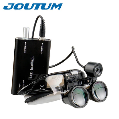 3.5X/2.5X Binocular Dental Loupe – Surgical Magnifier with LED Headlight for Medical Operations