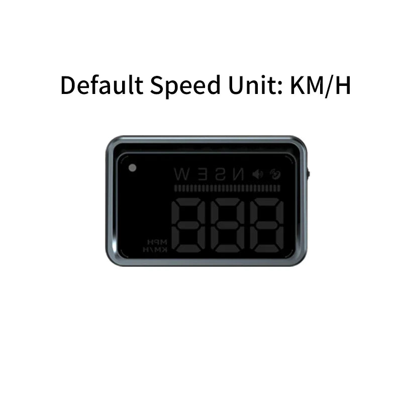 KWHUD GPS Head-Up Display Speedometer – Digital Windshield Projector USB Plug & Play Car Speed Monitoring Device