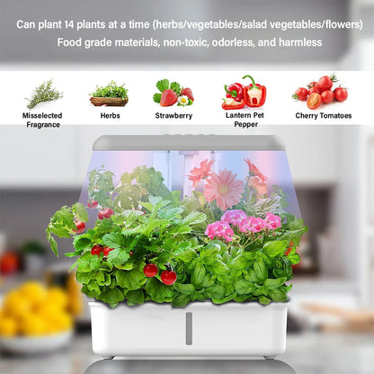 Tuya WiFi Hydroponics System – LED Smart Soilless Indoor Planting Machine with Self-Watering Planter for Home Gardening