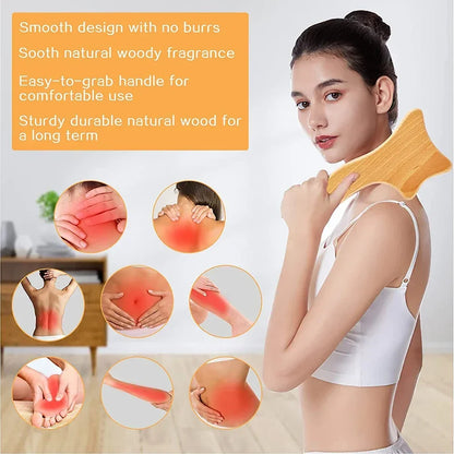 Wooden Lymphatic Drainage & Anti-Cellulite Massage Tools – Gua Sha for Body Shaping & Sore Muscle Relief