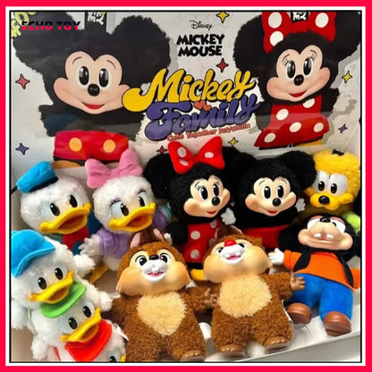 Pop Mart Mickey Family Keychain Series — Cute Vinyl Doll Blind Box, Anime Figure Decoration, Custom Kid Gift
