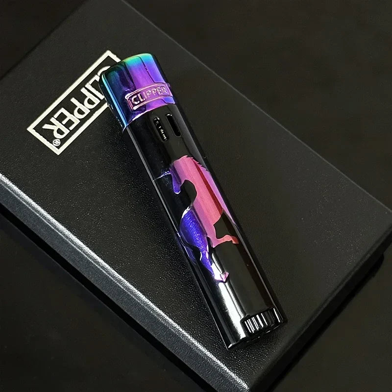 Original Metal Jet Butane Lighter — Windproof Turbo Gas Lighter, Portable Smoking Accessory Gadget for Men