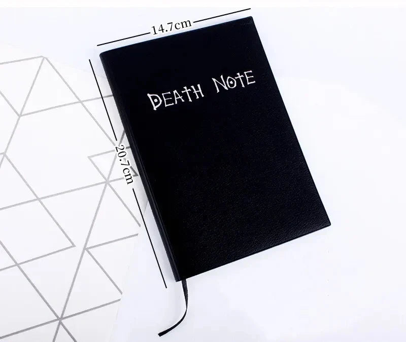 A5 Anime Notebook Set – Leather Journal, Feather Pen, Animation Art Writing Notepad, Christmas Gift