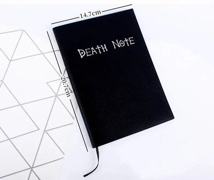 A5 Anime Notebook Set – Leather Journal, Feather Pen, Animation Art Writing Notepad, Christmas Gift