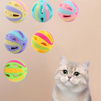 Jingle Bell Cat Toy Balls – Interactive Hollow Rattle Balls for Kitten Chasing, Pouncing & Play Exercise Toys