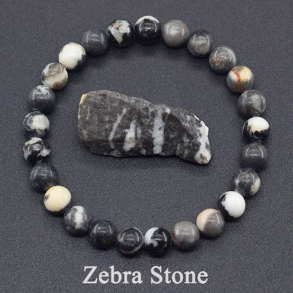 Natural 5A Lapis Lazuli Stone Bracelet - Elastic Healing Bead Jewelry Gift for Men & Women