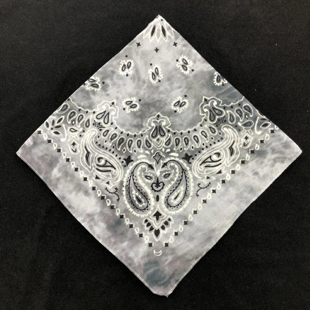 Unisex Cotton Bandana – Paisley Cowboy & Biker Headband, Wrist Wrap & Hair Scarf for Men & Women