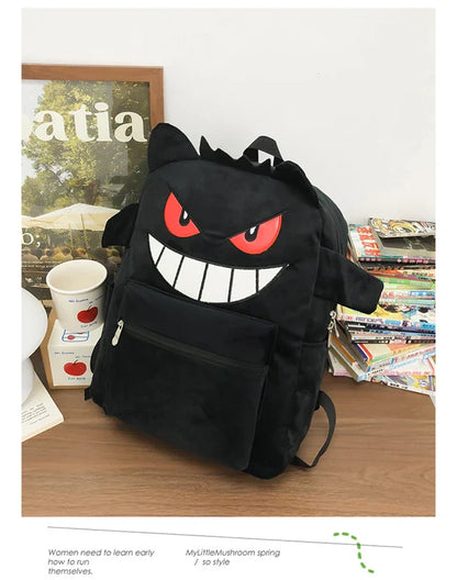 New Fashion Women's Backpack — High-Quality Large Capacity Computer Bag with Cartoon Pattern, Soft Fabric Shoulder Handbag