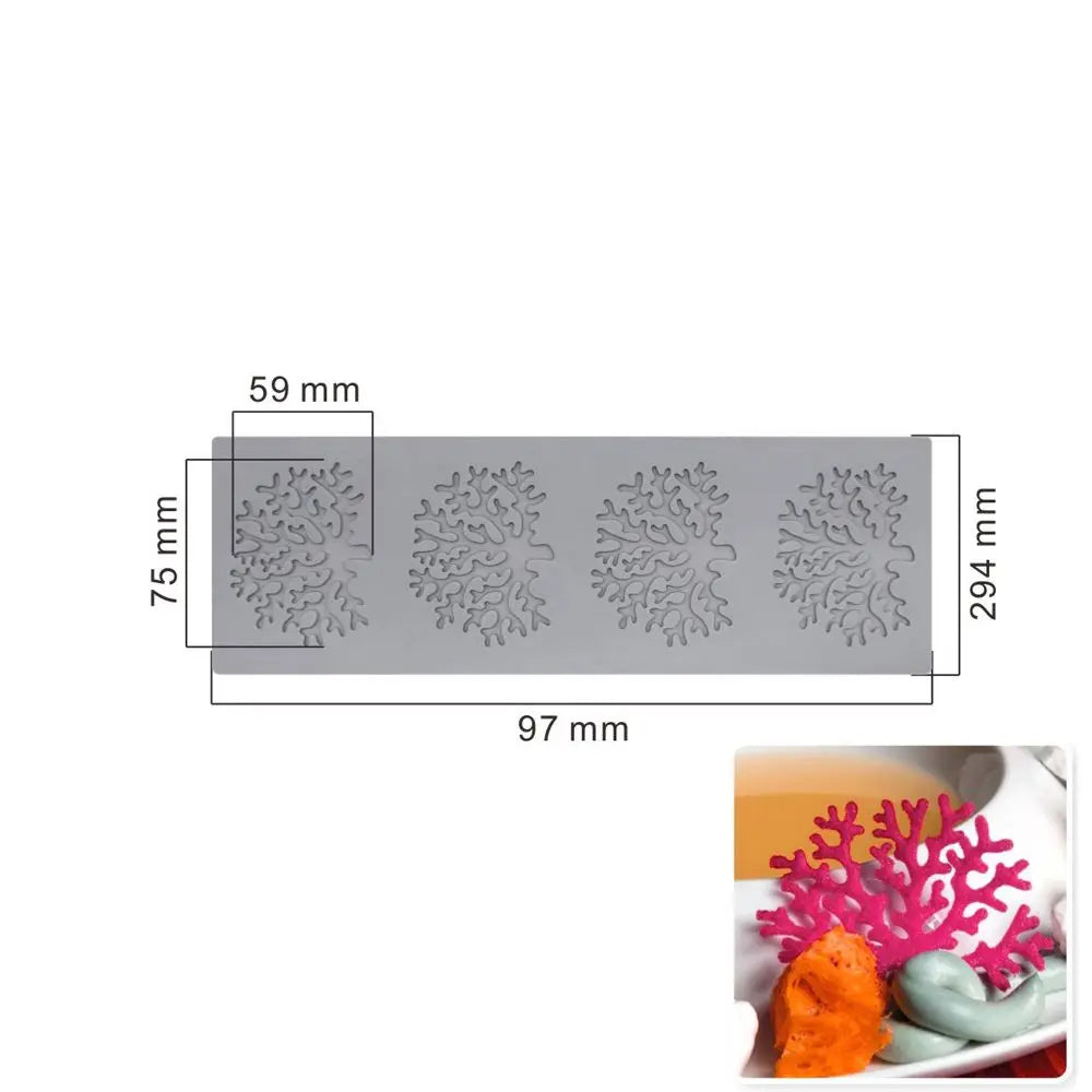 3D Cake Lace Silicone Mold — Leaves, Honeycomb & Butterfly Fondant Chocolate Stencil for Cake Decorating