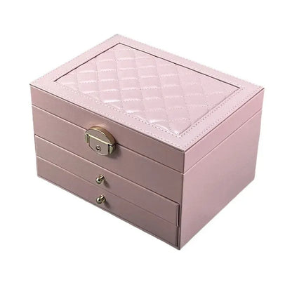 High-End Multi-Layer Jewelry Box – Large Capacity Drawer Organizer for Earrings and Accessories