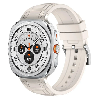 Soft Silicone Loop Strap for Samsung Galaxy Watch Ultra 47mm — Men’s Sports Band with No-Gap Curved End Bracelet