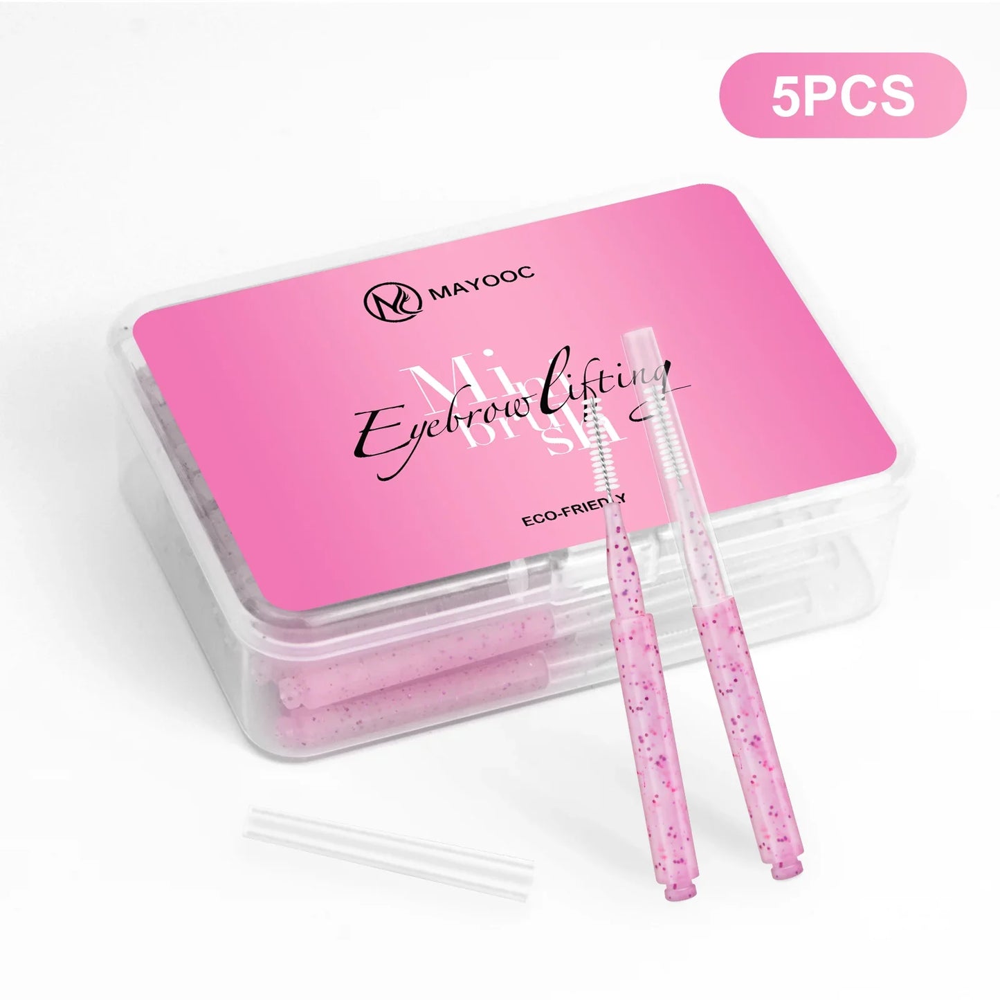 MAYOOC Mini Eyebrow Brush – Disposable Brow Lifting & Perm Brushes, Bendable Micro Eyelash Applicators Tools