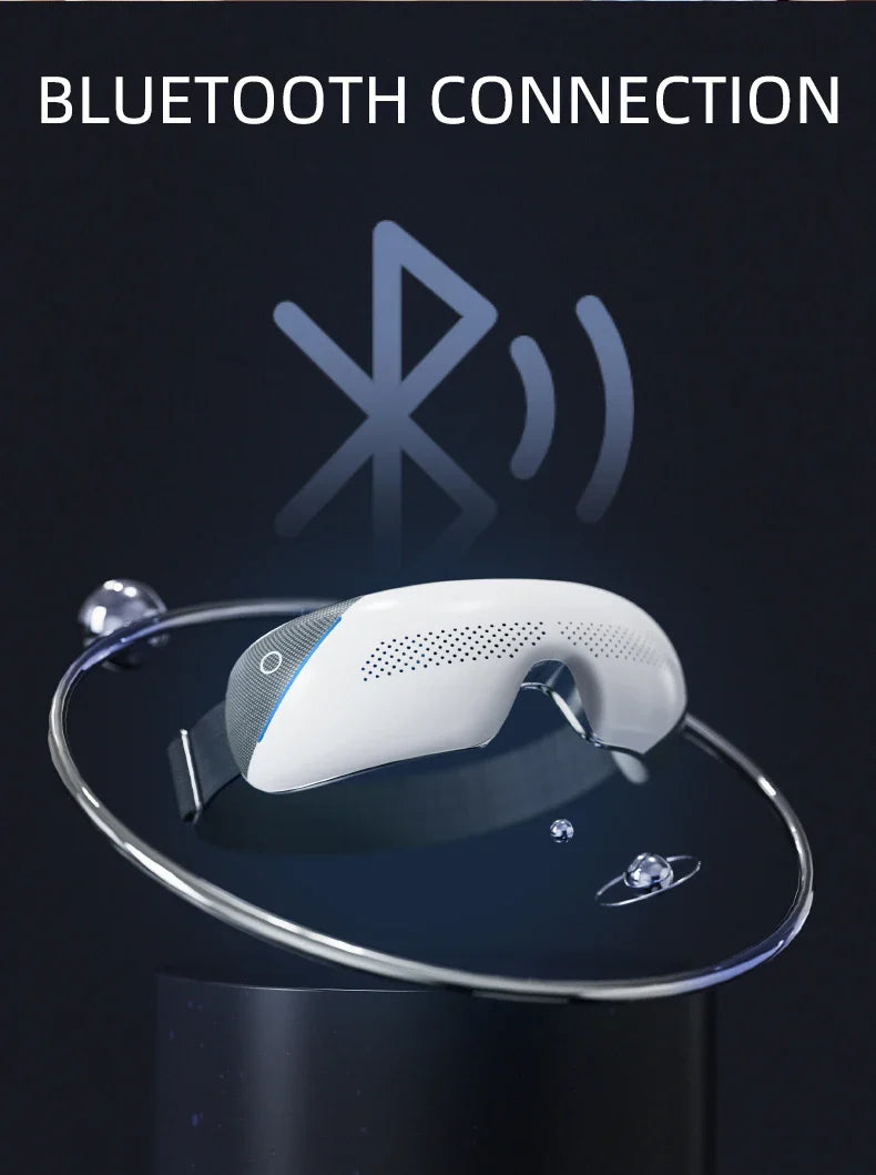 Newest Visible Eye Massager | Smart Airbag Compression Glasses with Bluetooth Music for Better Sleep