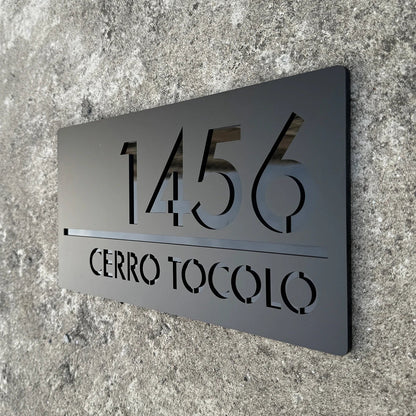 Personalized Large House Numbers Sign – Modern 3D Laser-Cut Acrylic Residential Street Number Plate