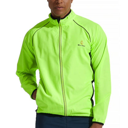 WOSAWE Men's Windproof Waterproof Cycling Jacket – Reflective MTB Bike Windbreaker & Vest
