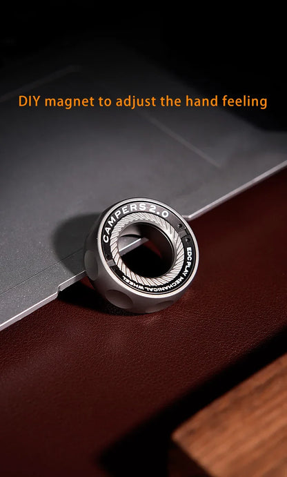 SPYSTAR Mechanic Ring Fidget Spinner – Magnetic Ratchet Gyro Metal Fingertip Stress Relief Toy for Office & EDC