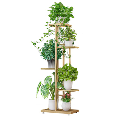 5 Floors 6 Potted Flower Stand Indoor Plant Shelf Metal Support Frame Garden Balcony Flower Pot Green Plant Home Decoration