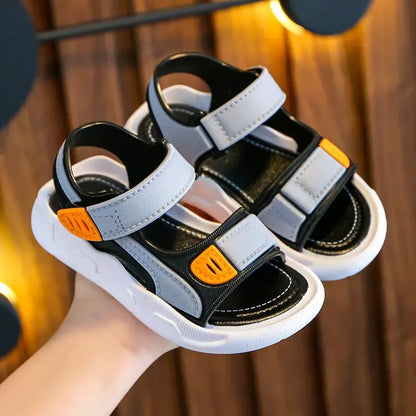 Summer Baby Sandals – Solid Color Soft Sole, Anti-Slip Toddler Shoes for Boys & Girls, Beach Sandals