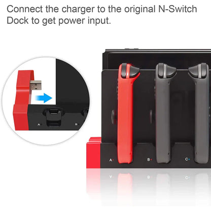 Nintendo Switch Joy-Con Controller Charging Dock — Stand & Holder Station for NS Joy-Con Game Controllers