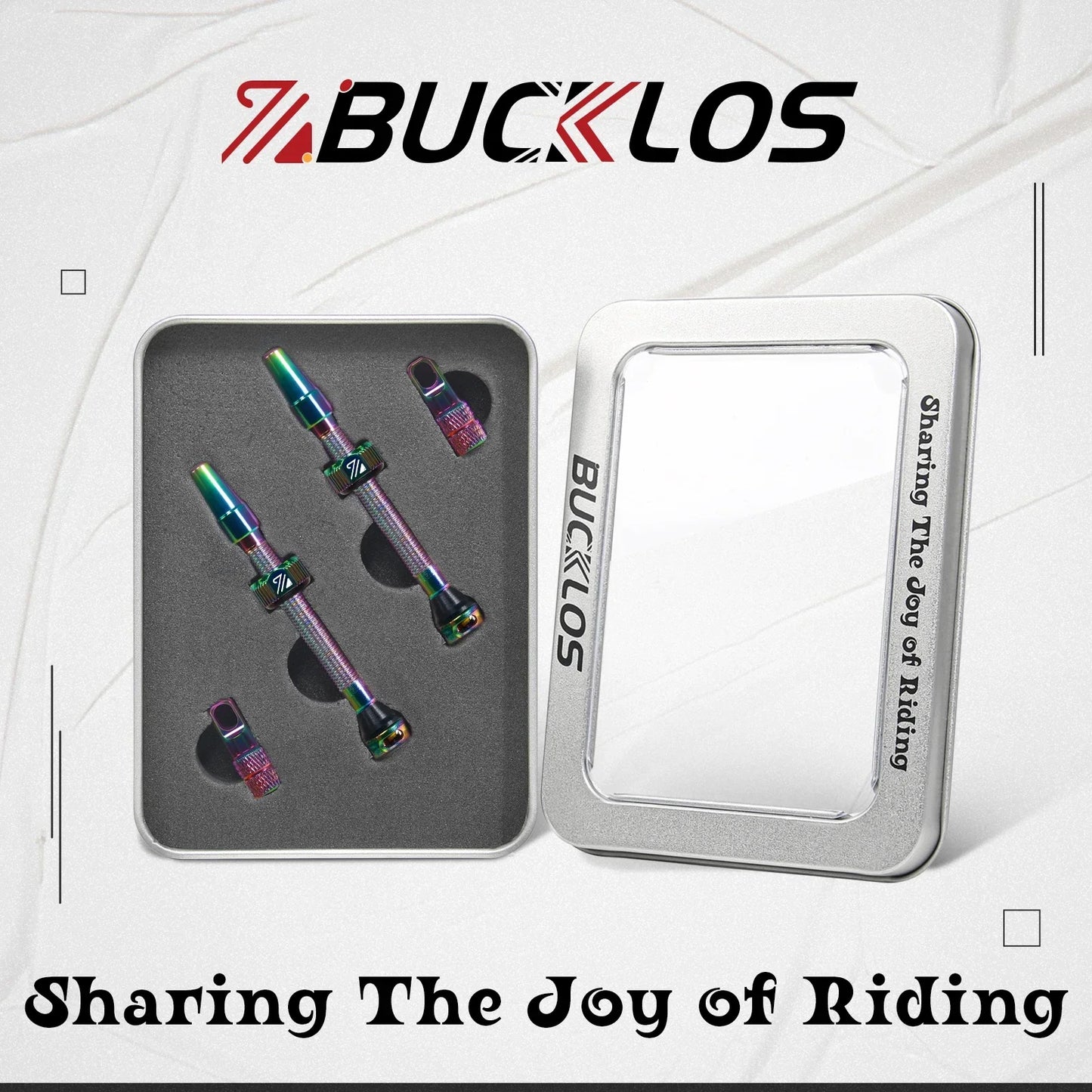 BUCKLOS Presta Tubeless Valve Stem 40/44/55/60mm — High-Quality Bike Tire Nipple for Road & MTB