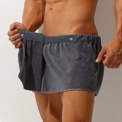 Men’s Absorbent Bath Towel Skirt – Wearable Beach Towel & Swimming Trunks, Anti-Exposure Quick-Dry