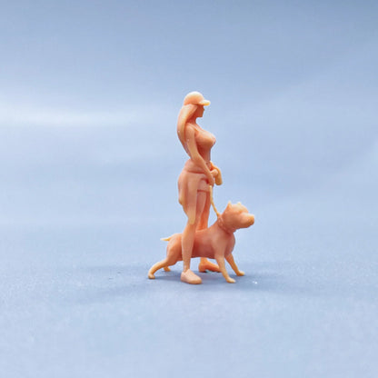 Miniature Resin Dog Figurine - 1/64 & 1/43 Scale Diorama Model