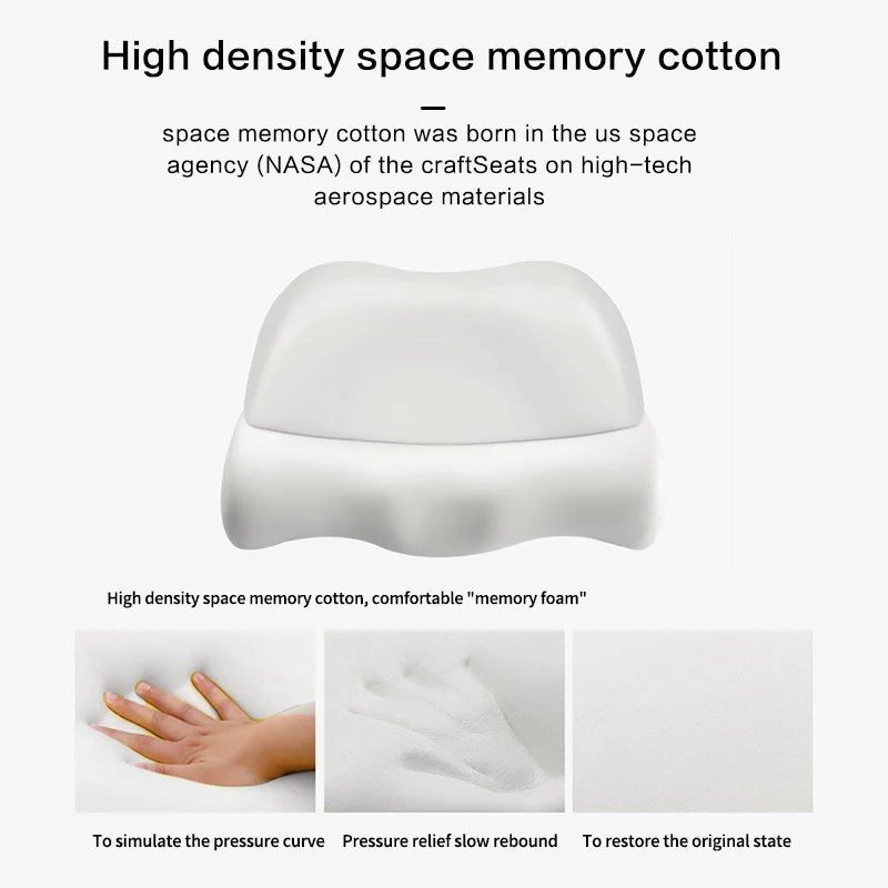 Cervical Memory Foam Contour Pillow – Ergonomic Bed Pillow for Side Sleepers | Orthopedic Sleeping Support