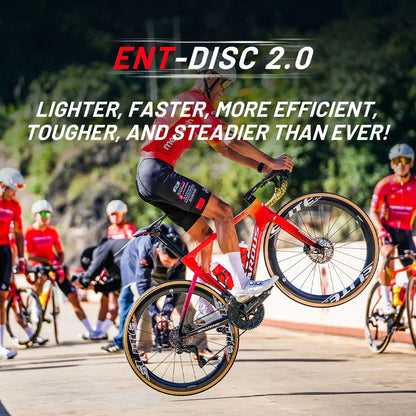 ELITEWHEELS Carbon Wheels ENT 2.0 – 700c Disc Brake Rim, Center Lock Road Bike Wheelset, UCI Quality Racing Wheels