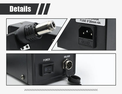 JCD Hot Air Gun 858D – 700W BGA Rework Solder Station, SMD SMT Welding Heat Gun, 220V/110V Repair Tool