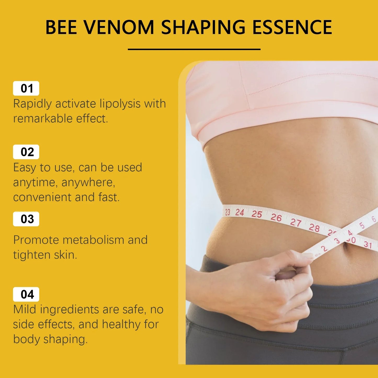 Bee Venom Shaping & Firming Body Oil – Anti-Cellulite Fat Burning Massage for Weight Loss