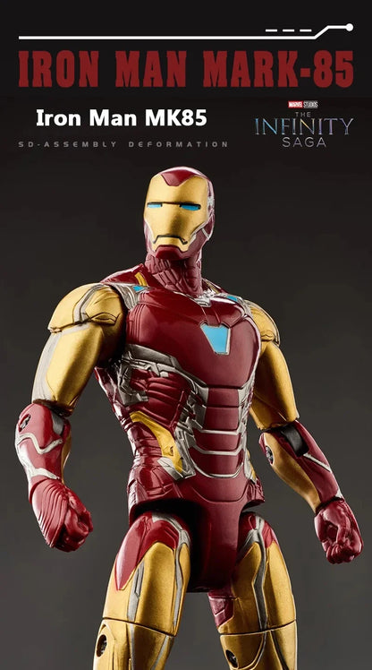 Marvel Iron Man Head Shaped Action Figure – Deformable Toy with Spider-Man Joints, Mobile Model Doll for Kids’ Educational Play