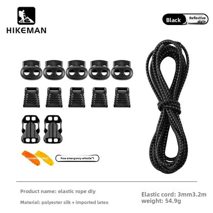 HIKEMAN Adjustable Backpack Expansion Strap - Elastic Buckle Fastener for Outdoor Hiking, Camping & Gear Attachment