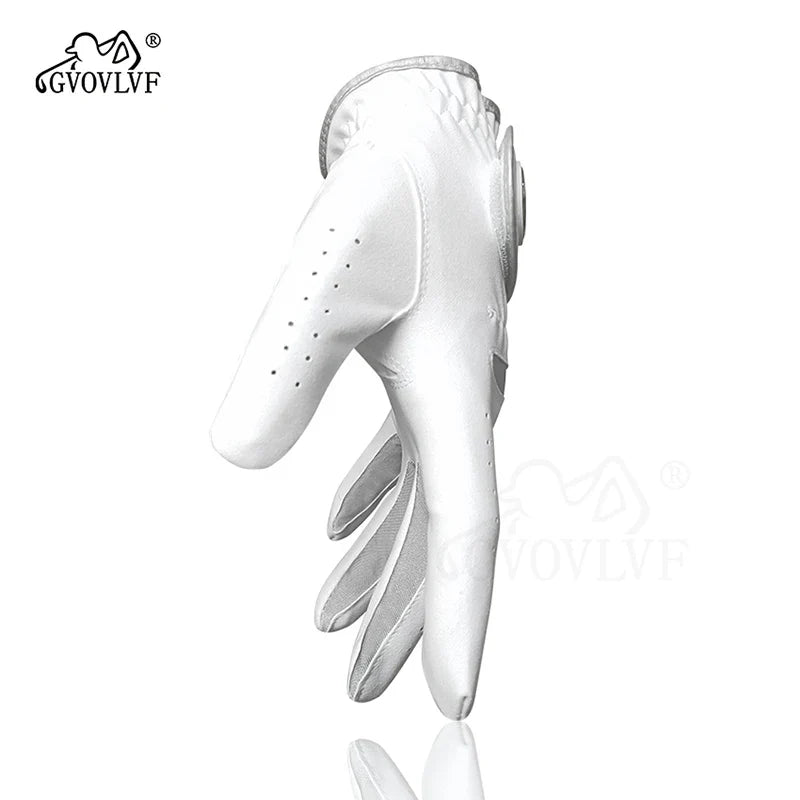 Men's Golf Glove - Breathable Micro Soft Fabric, Comfortable Fit with Magnetic Marker & Replaceable Design for Golfers