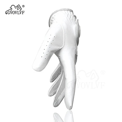 Men's Golf Glove - Breathable Micro Soft Fabric, Comfortable Fit with Magnetic Marker & Replaceable Design for Golfers